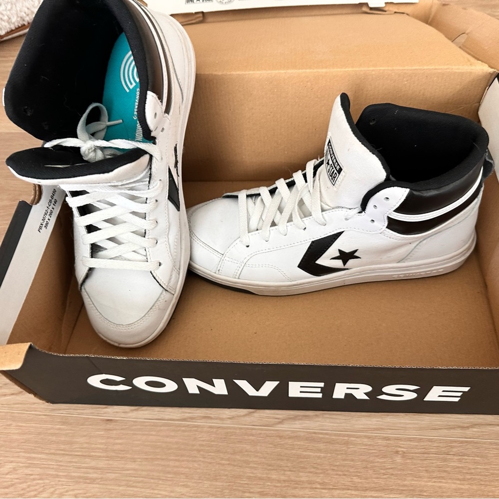 Converse White and Black High-Tops